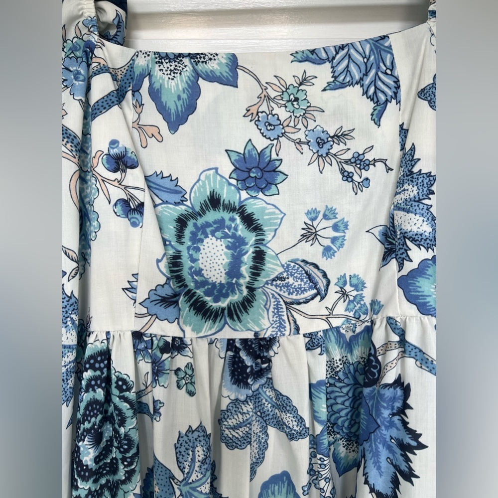 Goodnight Macaroon Blue and White midi dress (never worn!)